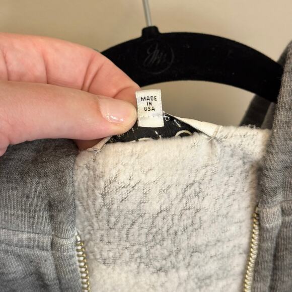 Wild Fox Perfect Sunny Day Sommers Sweatshirt Women XS Gray Hooded Full Zip USA - Picture 5 of 10